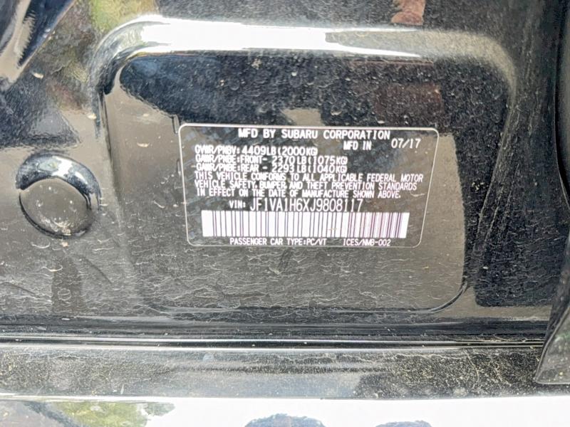 Продажа на аукционе авто 2018 Subaru Wrx, vin: JF1VA1H6XJ9808117, номер лота: 51663666