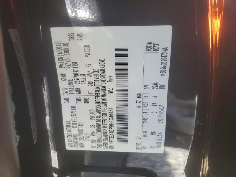 Aukcja sprzedaży 2017 Ford F150, vin: 1FTEX1EP9HFC46454, numer aukcji: 49223916