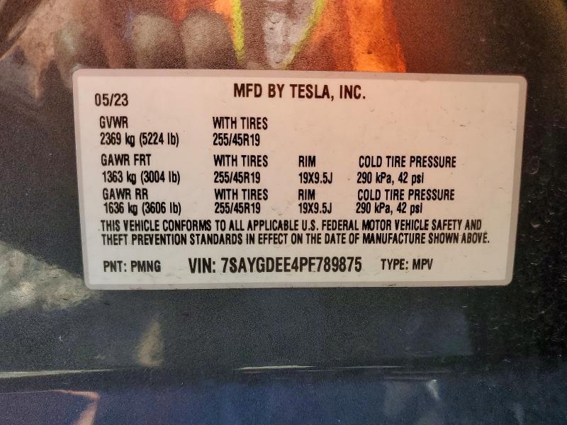 Aukcja sprzedaży 2023 Tesla Model Y, vin: 7SAYGDEE4PF789875, numer aukcji: 50169966