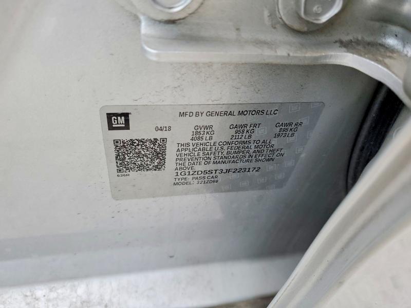 Auction sale of the 2018 Chevrolet Malibu, vin: 1G1ZD5ST3JF223172, lot number: 50720156