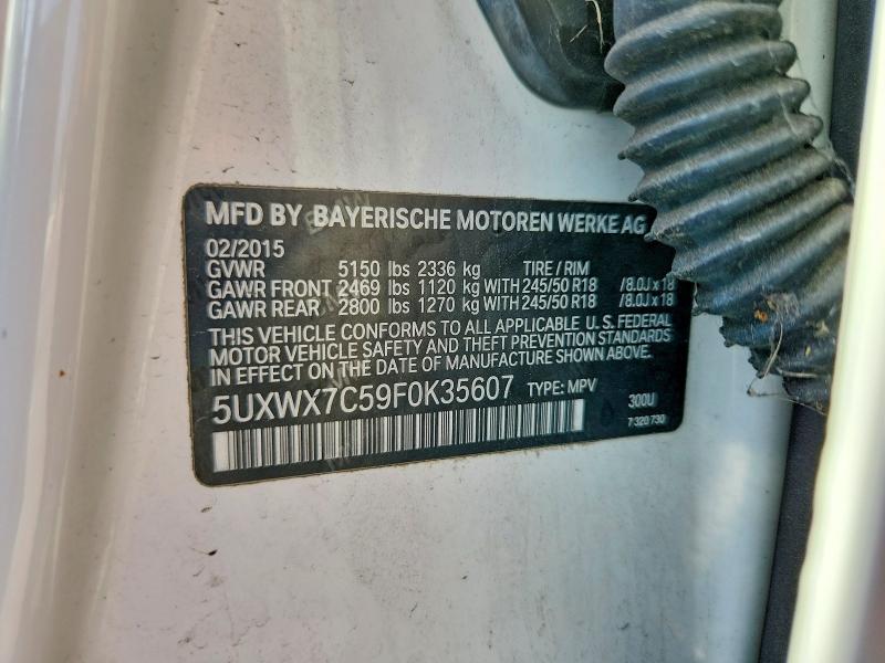 Продажа на аукционе авто 2015 Bmw X3, vin: 5UXWX7C59F0K35607, номер лота: 50086746