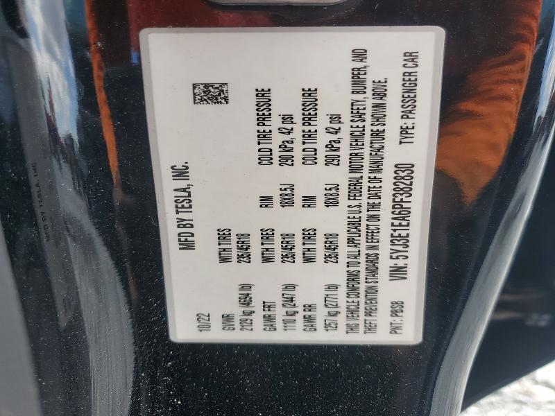 Продажа на аукционе авто 2023 Tesla Model 3, vin: 5YJ3E1EA6PF382830, номер лота: 48408236