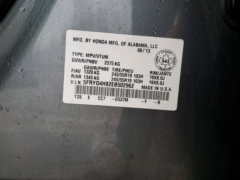 Продажа на аукционе авто 2014 Acura Mdx, vin: 5FRYD4H82EB502962, номер лота: 49276026