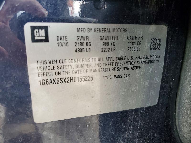 Продажа на аукционе авто 2017 Cadillac Cts, vin: 1G6AX5SX2H0155235, номер лота: 51416406