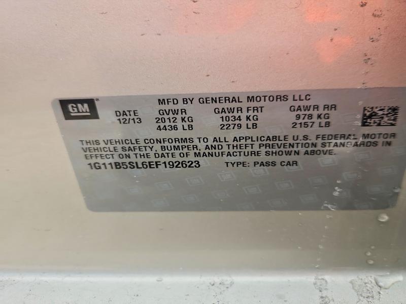 Продаж на аукціоні авто 2014 Chevrolet Malibu, vin: 1G11B5SL6EF192623, номер лоту: 49935576
