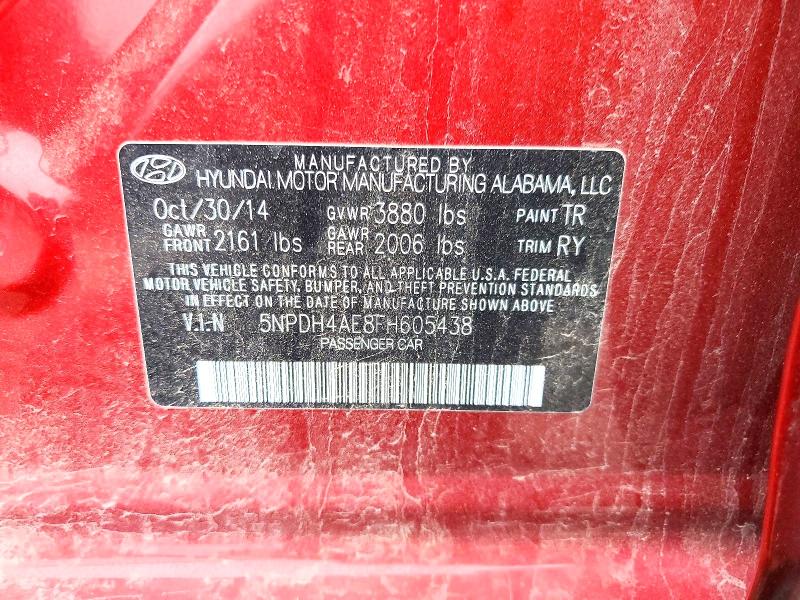 Продажа на аукционе авто 2015 Hyundai Elantra, vin: 5NPDH4AE8FH605438, номер лота: 51865796