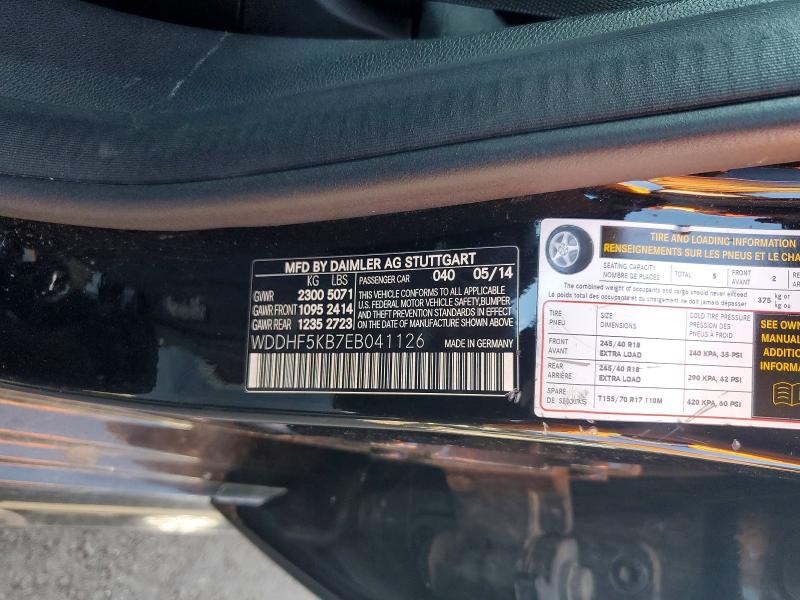 51378216 :رقم المزاد ، WDDHF5KB7EB041126 vin ، 2014 Mercedes-benz E مزاد بيع