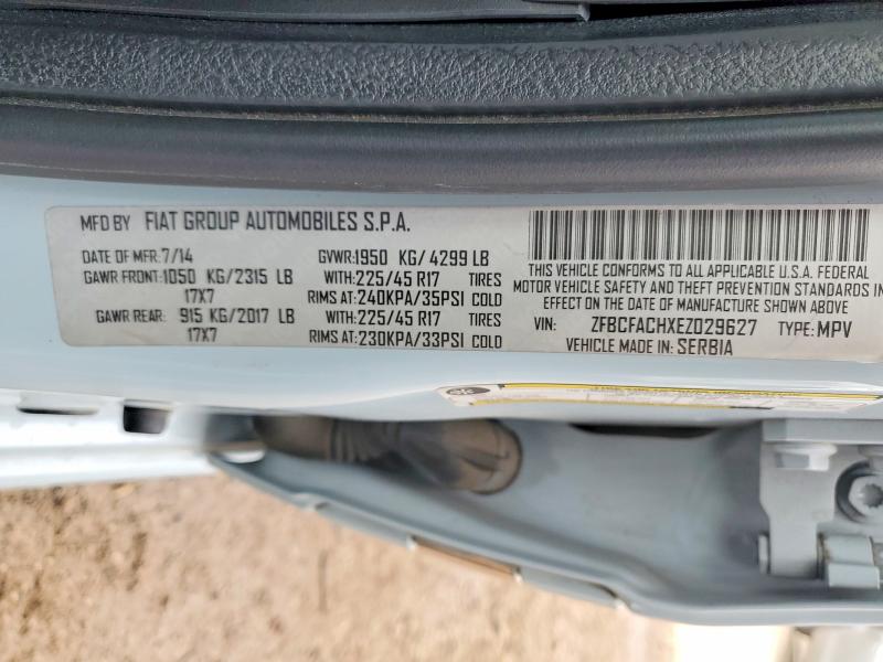 Продажа на аукционе авто 2014 Fiat 500l, vin: ZFBCFACHXEZ029627, номер лота: 51177856