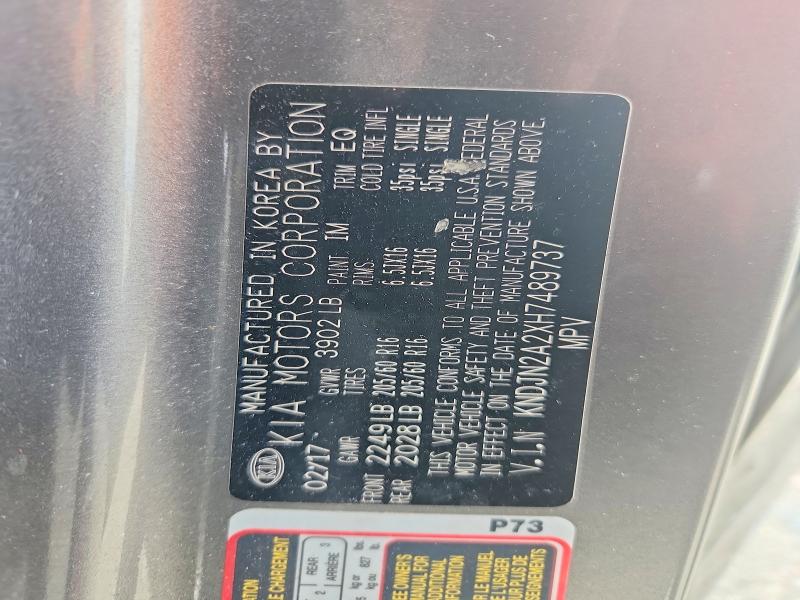 Продаж на аукціоні авто 2017 Kia Soul, vin: KNDJN2A2XH7489737, номер лоту: 49869126