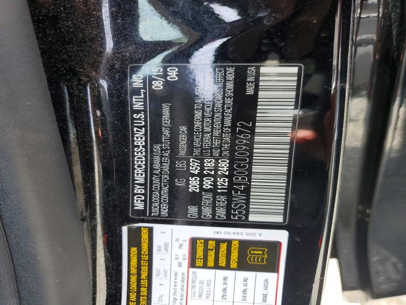 Aukcja sprzedaży 2016 Mercedes-benz C, vin: 55SWF4JB0GU099672, numer aukcji: 48691416