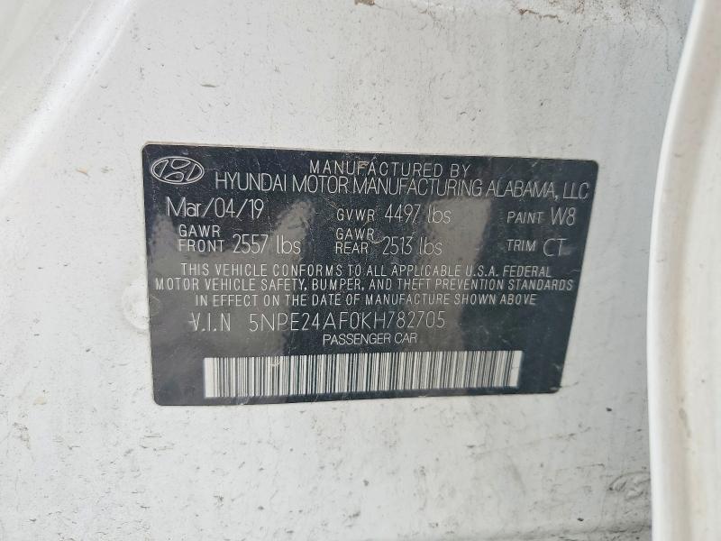 Aukcja sprzedaży 2019 Hyundai Sonata, vin: 5NPE24AF0KH782705, numer aukcji: 51697936
