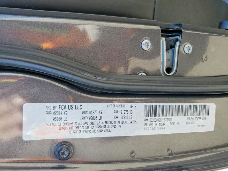 Продаж на аукціоні авто 2019 Chrysler 300, vin: 2C3CCAAG8KH676026, номер лоту: 50237526