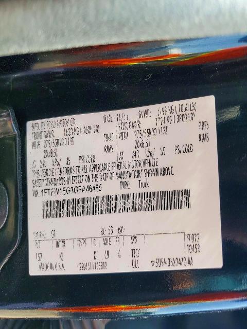 Продажа на аукционе авто 2016 Ford F150, vin: 1FTFW1EG3GFA46465, номер лота: 49910236