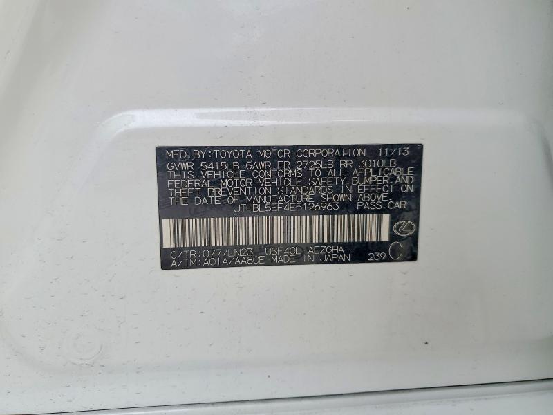 Aukcja sprzedaży 2014 Lexus Ls, vin: JTHBL5EF4E5126963, numer aukcji: 50192896