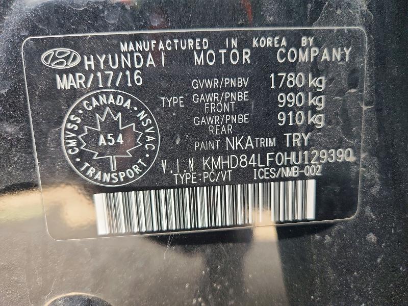 Продажа на аукционе авто 2017 Hyundai Elantra, vin: KMHD84LF0HU129390, номер лота: 49647906