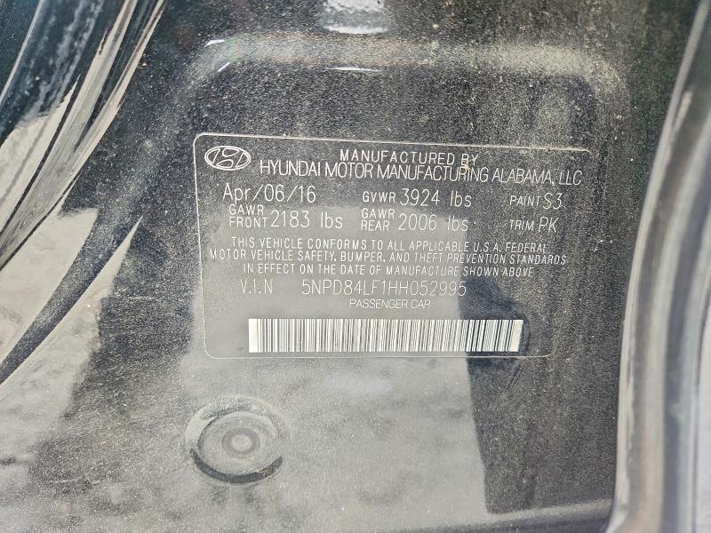 2017 Hyundai Elantra მანქანა იყიდება აუქციონზე, vin: 5NPD84LF1HH052995, აუქციონის ნომერი: 51092706
