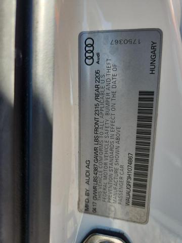 49148636 :رقم المزاد ، WAUAUGFF3H1074867 vin ، 2017 Audi A3 مزاد بيع