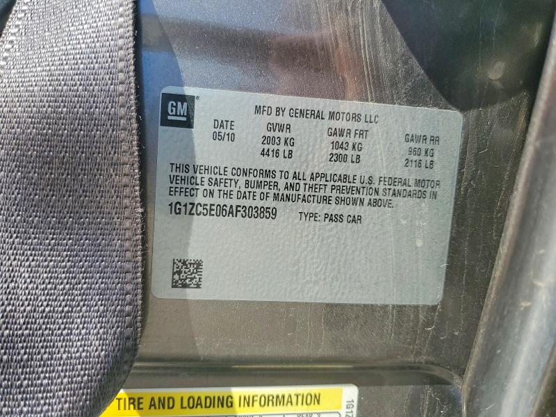 Aukcja sprzedaży 2010 Chevrolet Malibu, vin: 1G1ZC5E06AF303859, numer aukcji: 51478226