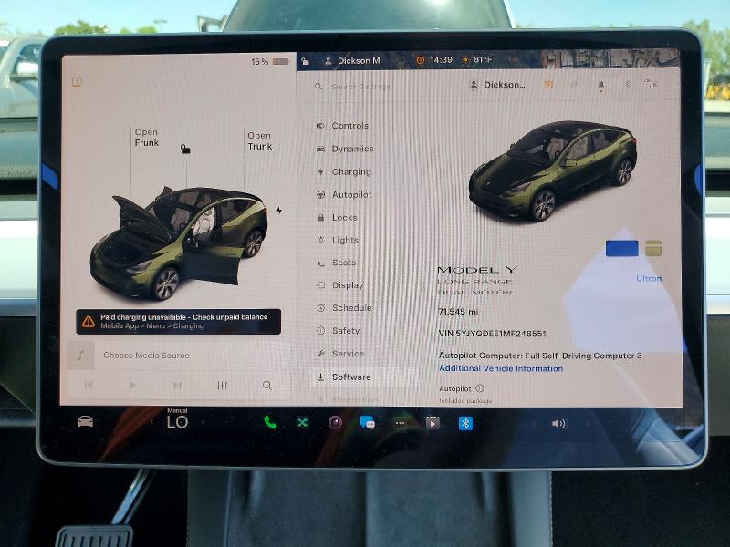 Aukcja sprzedaży 2021 Tesla Model Y, vin: 5YJYGDEE1MF248551, numer aukcji: 49834836