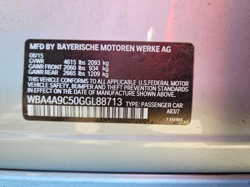 2016 Bmw 428 მანქანა იყიდება აუქციონზე, vin: WBA4A9C50GGL88713, აუქციონის ნომერი: 50744566