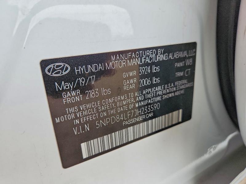 Aukcja sprzedaży 2018 Hyundai Elantra, vin: 5NPD84LF7JH233590, numer aukcji: 52056296