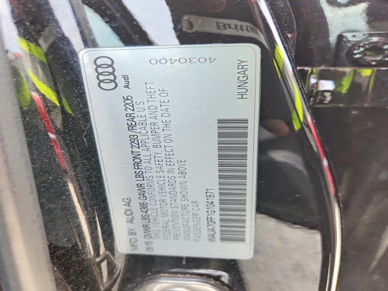 Aukcja sprzedaży 2016 Audi A3, vin: WAUA7GFF1G1041971, numer aukcji: 48939816