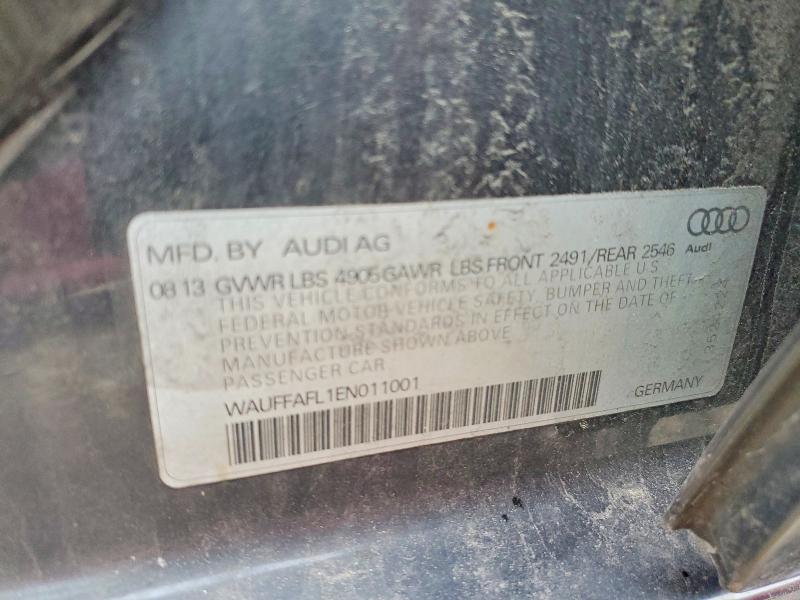 2014 Audi A4 მანქანა იყიდება აუქციონზე, vin: WAUFFAFL1EN011001, აუქციონის ნომერი: 50466966