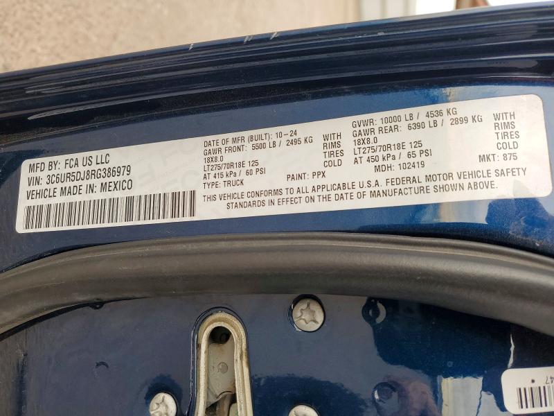Продажа на аукционе авто 2024 Ram 2500, vin: 3C6UR5DJ8RG386979, номер лота: 50176386