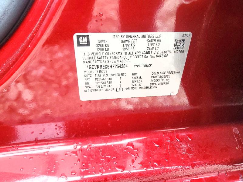Продаж на аукціоні авто 2017 Chevrolet Silverado, vin: 1GCVKREC5HZ254284, номер лоту: 48521296