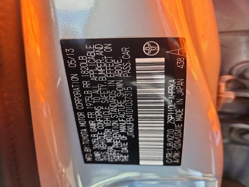 Aukcja sprzedaży 2013 Scion Xd, vin: JTKKUPB41D1037315, numer aukcji: 49161126