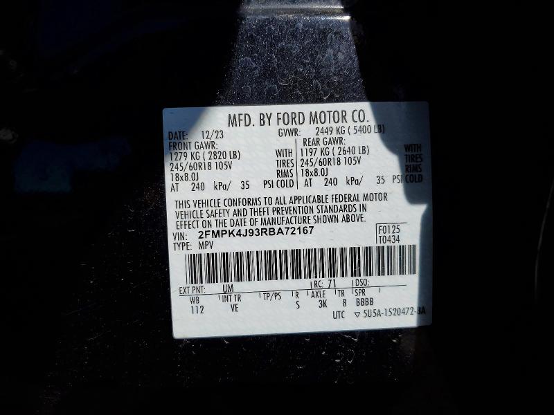 Aukcja sprzedaży 2024 Ford Edge, vin: 2FMPK4J93RBA72167, numer aukcji: 74598795