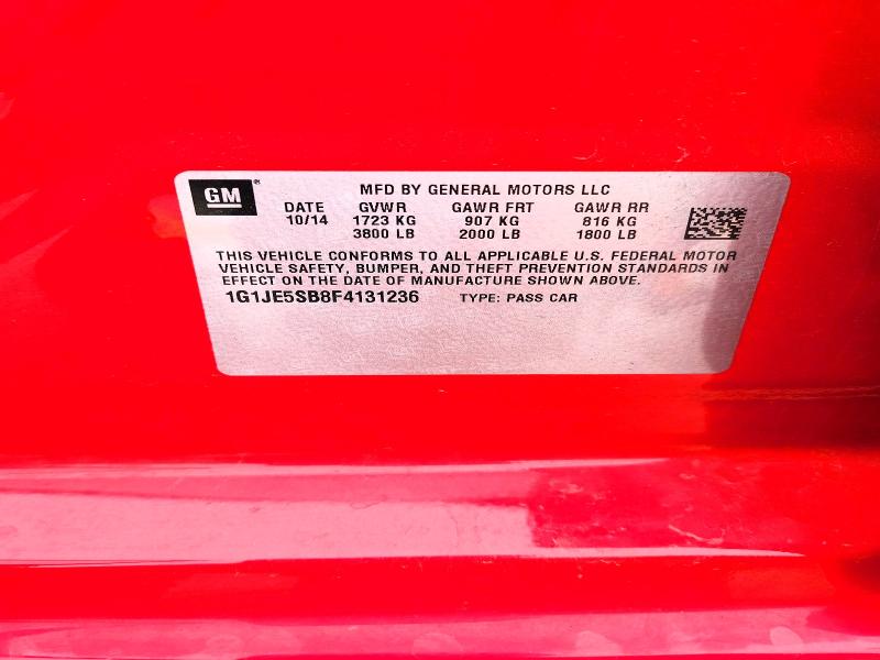 2015 Chevrolet Sonic მანქანა იყიდება აუქციონზე, vin: 1G1JE5SB8F4131236, აუქციონის ნომერი: 51420586