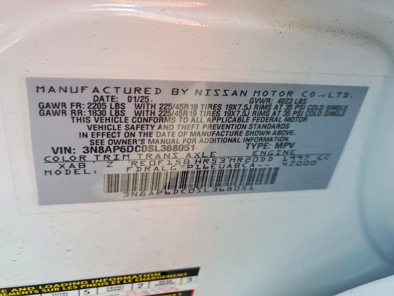 Aukcja sprzedaży 2025 Nissan Kicks, vin: 3N8AP6DC0SL368051, numer aukcji: 51811866