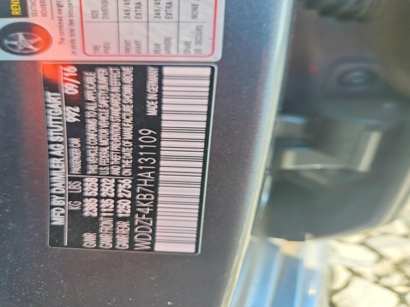 Продаж на аукціоні авто 2017 Mercedes-benz E, vin: WDDZF4KB7HA131109, номер лоту: 49500046