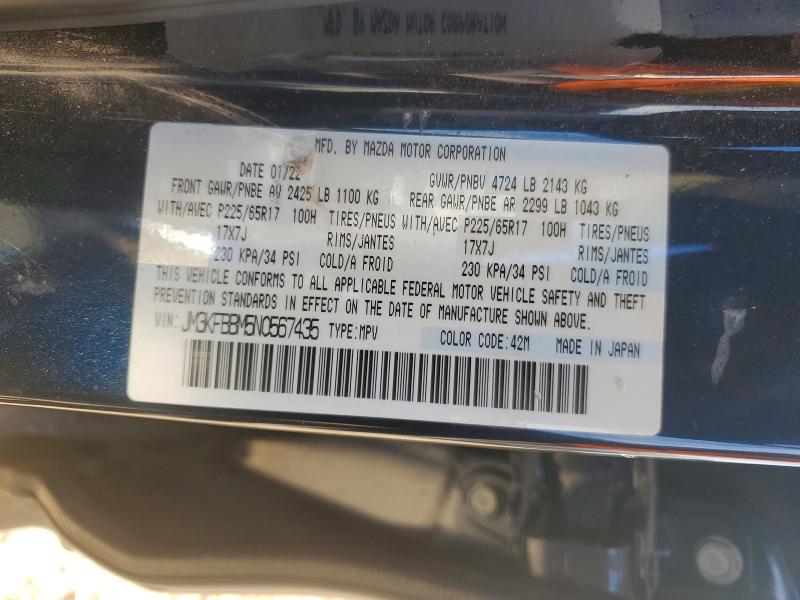 48768816 :رقم المزاد ، JM3KFBBM5N0567435 vin ، 2022 Mazda Cx-5 مزاد بيع