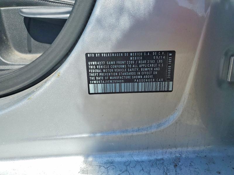 50546636 :رقم المزاد ، 3VWD07AJ9EM299409 vin ، 2014 Volkswagen Jetta مزاد بيع