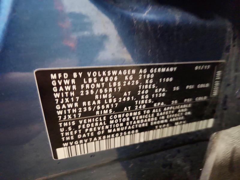 49838106 :رقم المزاد ، WVGRV7AX8HK025608 vin ، 2017 Volkswagen Tiguan مزاد بيع