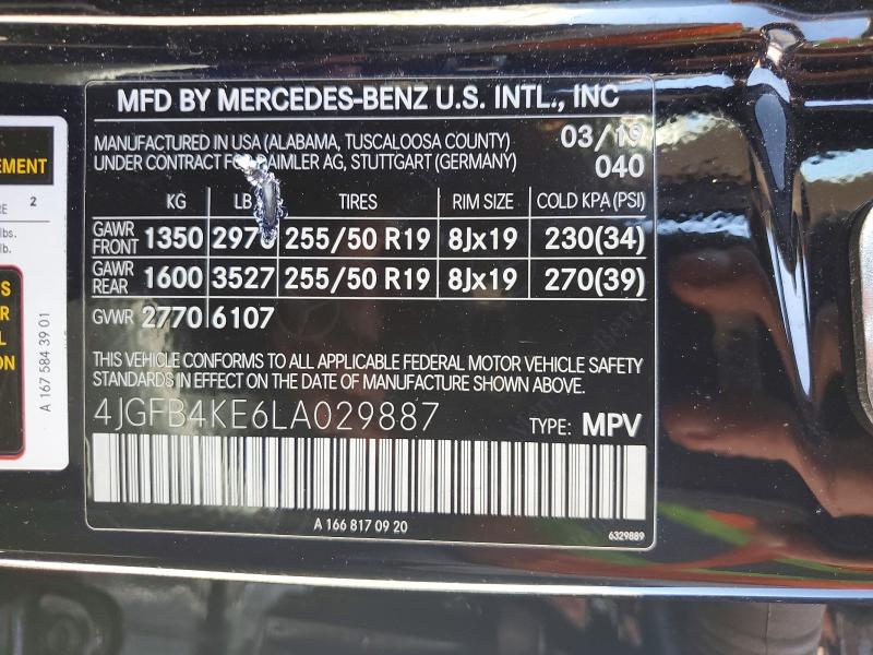 Продажа на аукционе авто 2020 Mercedes-benz Gle, vin: 4JGFB4KE6LA029887, номер лота: 48655976