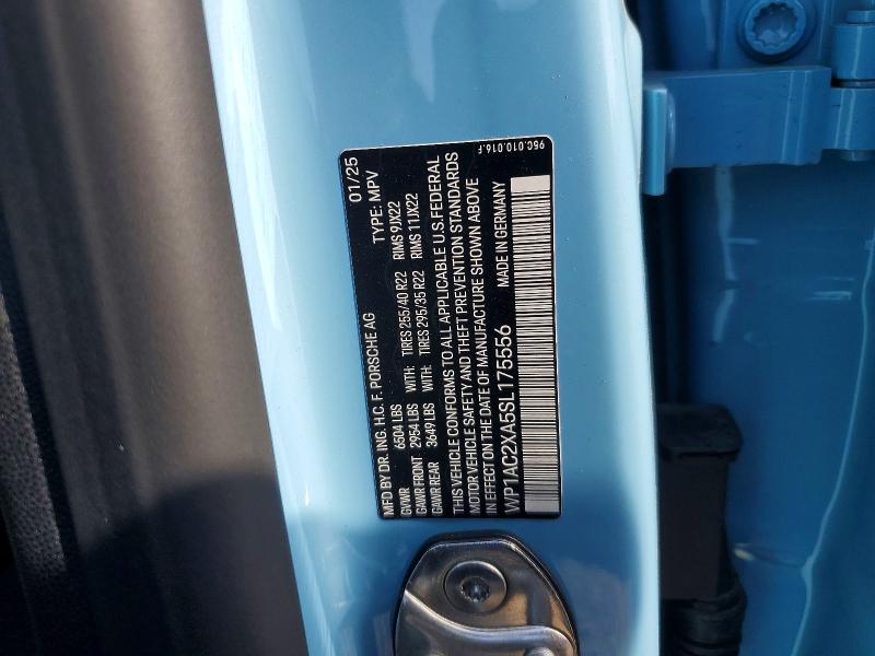 Aukcja sprzedaży 2025 Porsche Macan, vin: WP1AC2XA5SL175556, numer aukcji: 50822256