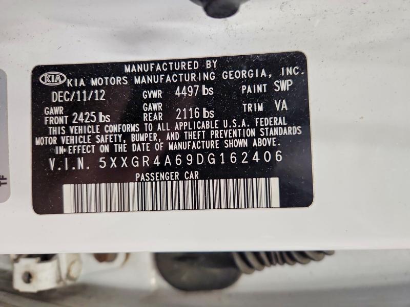 51138266 :رقم المزاد ، 5XXGR4A69DG162406 vin ، 2013 Kia Optima مزاد بيع
