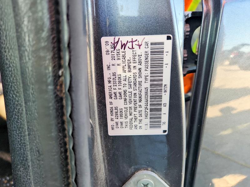 Aukcja sprzedaży 2010 Honda Accord, vin: 1HGCP2F44AA026645, numer aukcji: 50693516