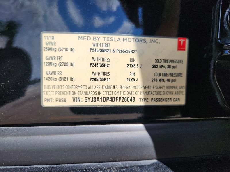 Aukcja sprzedaży 2013 Tesla Model S, vin: 5YJSA1DP4DFP26048, numer aukcji: 49992546