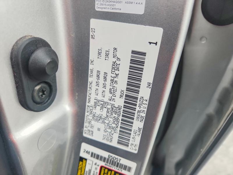 51836206 :رقم المزاد ، 5TFNA5AB5PX026983 vin ، 2023 Toyota Tundra مزاد بيع