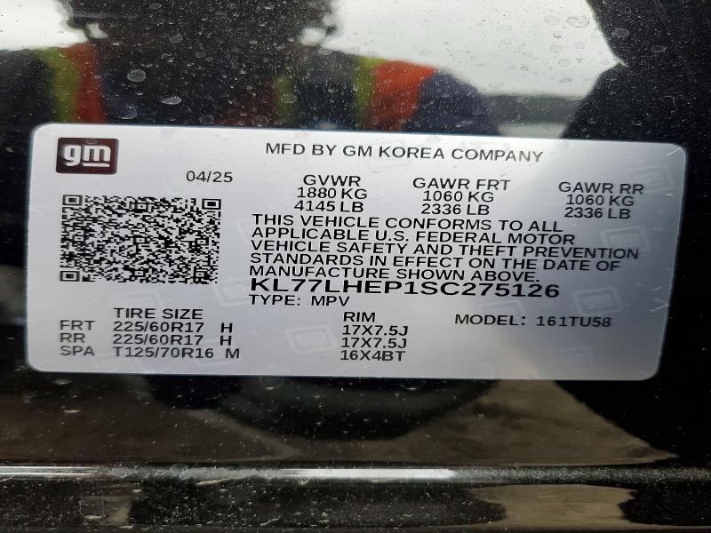 Aukcja sprzedaży 2025 Chevrolet Trax, vin: KL77LHEP1SC275126, numer aukcji: 51320636