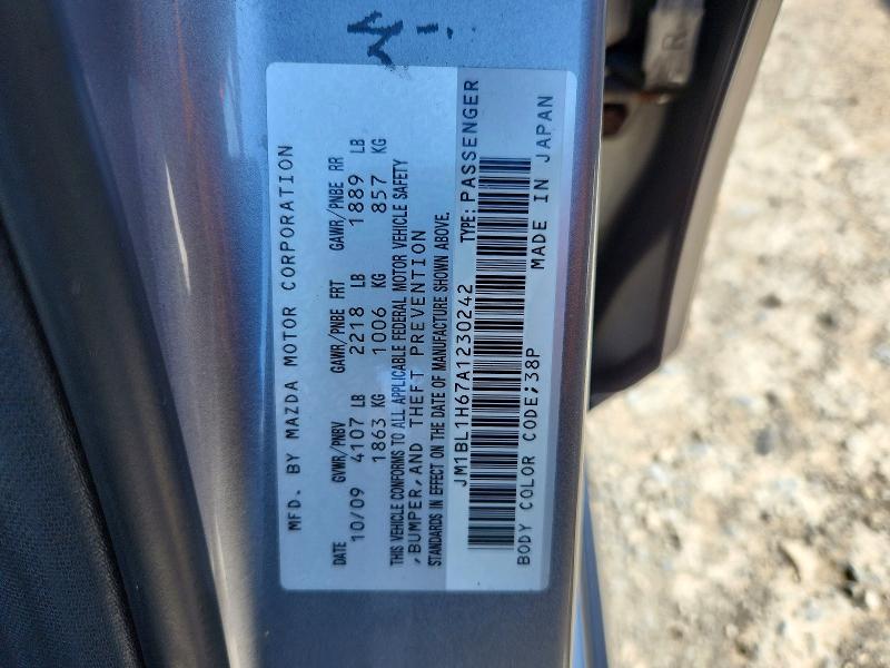 50503686 :رقم المزاد ، JM1BL1H67A1230242 vin ، 2010 Mazda 3 مزاد بيع