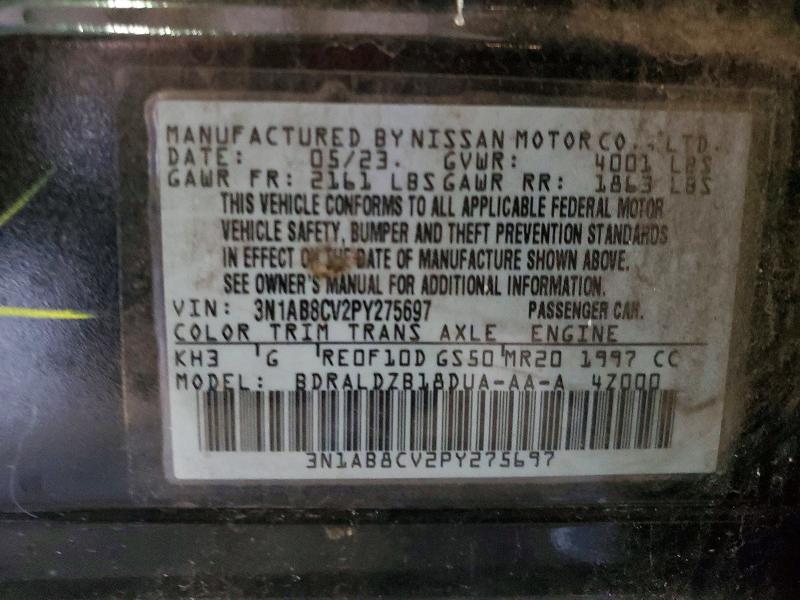 Aukcja sprzedaży 2023 Nissan Sentra, vin: 3N1AB8CV2PY275697, numer aukcji: 49727816