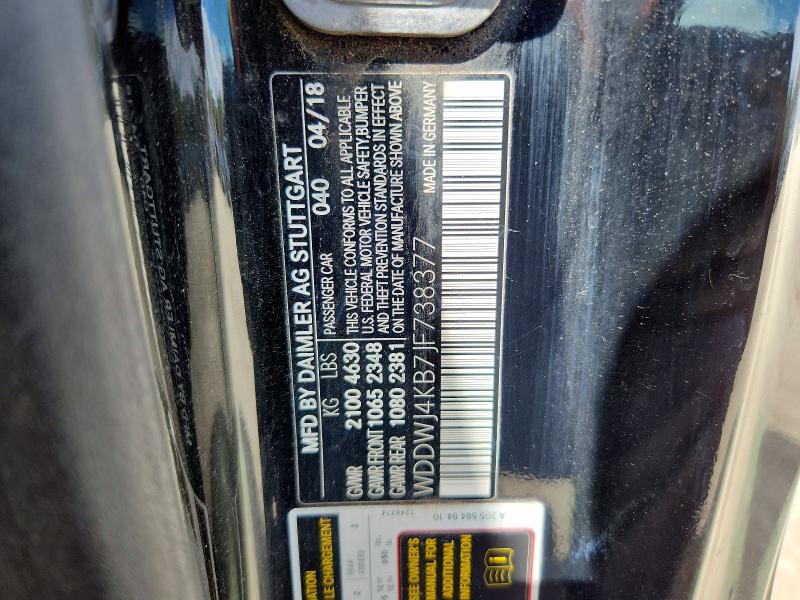 48937146 :رقم المزاد ، WDDWJ4KB7JF738377 vin ، 2018 Mercedes-benz C مزاد بيع