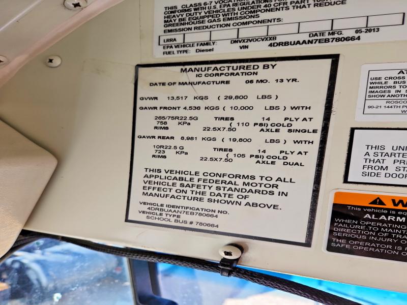 Продажа на аукционе авто 2014 Ic Corporation 3000, vin: 4DRBUAAN7EB780664, номер лота: 48572916