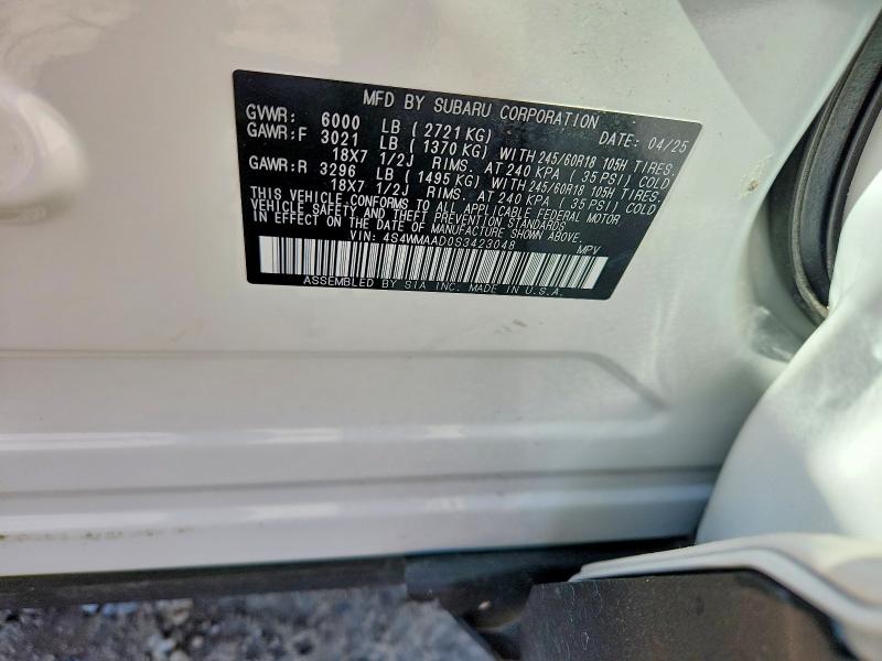 Продаж на аукціоні авто 2025 Subaru Ascent, vin: 4S4WMAAD0S3423048, номер лоту: 48270836