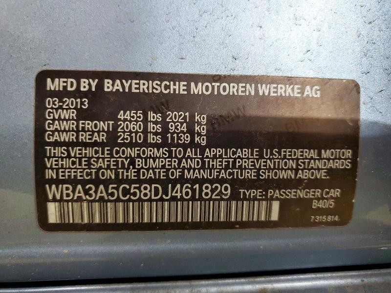 Aukcja sprzedaży 2013 Bmw 328, vin: WBA3A5C58DJ461829, numer aukcji: 51140466